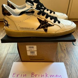 Golden Goose white & leopard 🐆 Ball Stars ~ Net-A-Porter Private Edition 🦄! 🌟